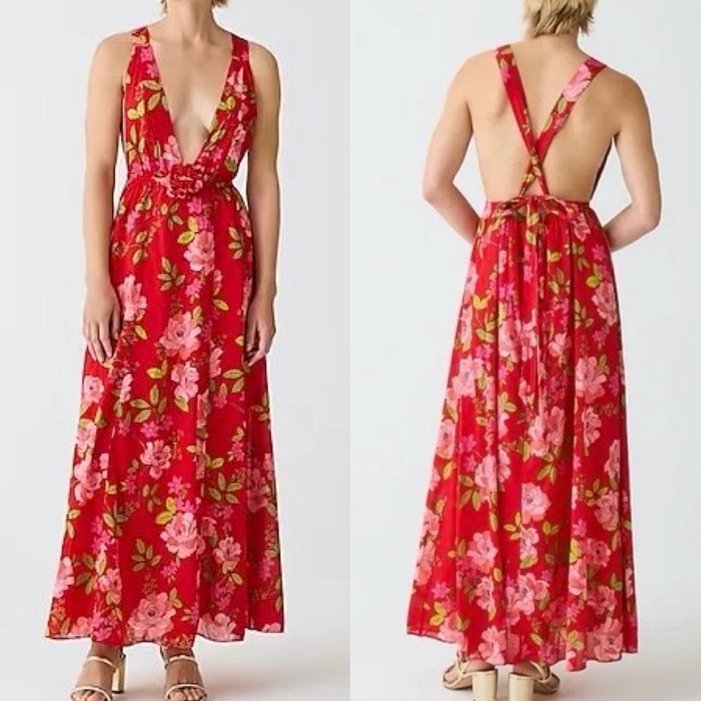 J.Crew Floral Maxi Dress, Size L